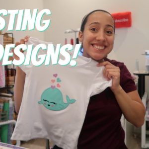 MAKING EMBROIDERY DESIGNS & TESTING THEM! Etsy Embroidery Business