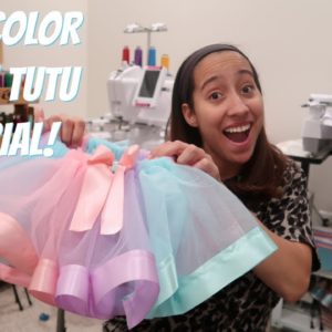 HOW TO MAKE A MULTI COLOR RIBBON TRIM TUTU! 3 Color Tutu! How I Cut My Tulle for Tutus!