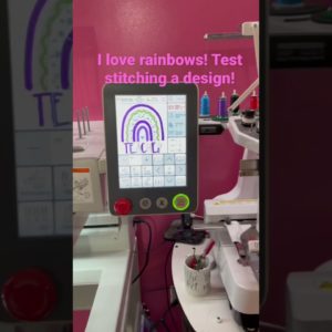 Teacher Rainbow Shirt Design | Test Stitch Out on my Ricoma 20 needle MT-2001| #shorts