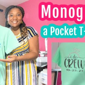 How to Monogram a Pocket T-Shirt | DIY Bridal Tee