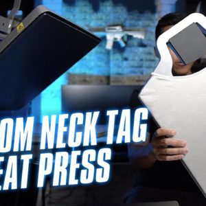 How To Heat Press Custom Neck Tag Labels For Your Clothing Brand - Stahls' Tag Along Platen