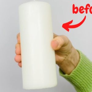 Do THIS to a white pillar candle to get gorgeous home decor! | Hometalk