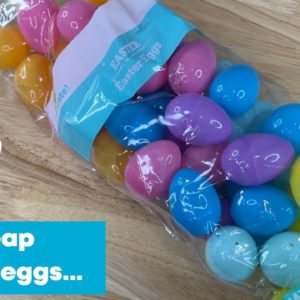 Grab a pack of cheap plastic eggs for this amazing outdoor decor idea!