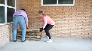 Grab an old pallet for this brilliant patio idea!