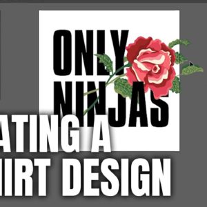 An Easy Way To Create T-Shirt Designs using Vexels - Illustrator and Photoshop - Floral Text Design