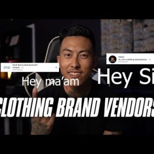 How To Work with VENDORS for Your CLOTHING BRAND