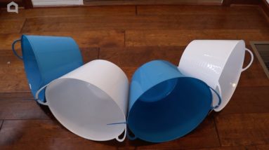 Tie 10 buckets together for a brilliant storage idea we never would have thought of!