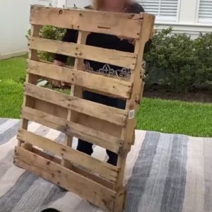 She lays a pallet in her backyard for a breathtaking idea!