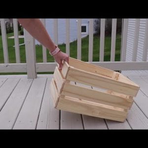 She puts a crate on her porch for this brilliant idea!