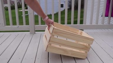 She puts a crate on her porch for this brilliant idea!