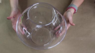 She stacks 2 Dollar Store bowls for a brilliant furniture idea!