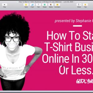 How To Start A T-Shirt Business Online In 30 Days Or Less | Christian Entrepreneur | WEBINAR REPLAY