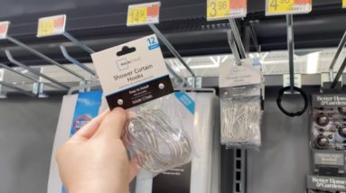 The brilliant reason she hangs shower hooks from her roof