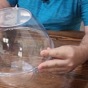 The genius reason he glues two Dollar Store bowls for his porch