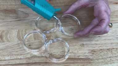 The genius reason she glues 4 shower curtain rings