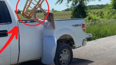 She spotted this stool at the side of the road - wait till you see what she did!