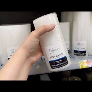 We're running to Walmart for pillar candles (WOW!)