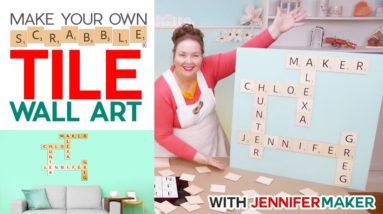 DIY Scrabble Tile Wall Art - How to Layout Your Words, Make Your Tiles, and Attach them Together!