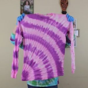 Tie Dye Reveal | Lavender Tie Dye Sun Ray Pattern and Tie Dye Mini Tapestry