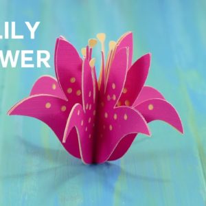 3D Lily Flower Tutorial - Cricut's Hopping Down the Bunny Trail Cartridge