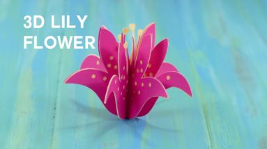 3D Lily Flower Tutorial - Cricut's Hopping Down the Bunny Trail Cartridge