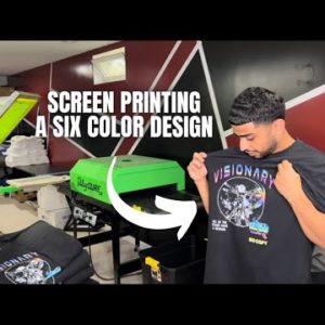 6 COLOR SCREEN PRINT On Oversized T-Shirts (Screen Print Process)