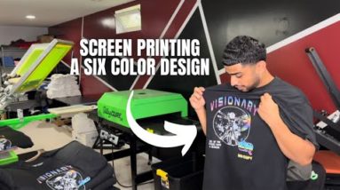 6 COLOR SCREEN PRINT On Oversized T-Shirts (Screen Print Process)