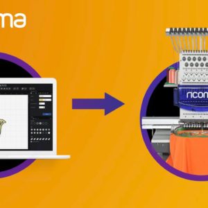 Send DESIGNS from your CHROMA Software💻 to your RICOMA EMBROIDERY MACHINE, without a USB