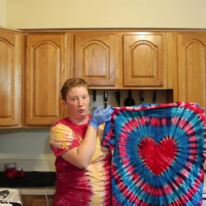 Tie Dye Reveals | Heart Pattern, Black & Red Swirl, and Orange & Red Shirt with Black Highlights