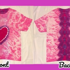 Heart Tie Dye | How to make a Double Sided Heart and Spine Tie Dye T-Shirt