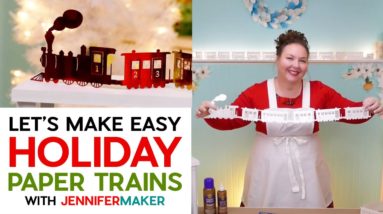 Easy Holiday Paper Train | Beginner-Friendly Countdown to Christmas Cricut Project