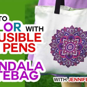 Cricut Infusible Ink Coloring with Pens - Make a Mandala Totebag!