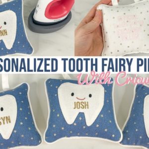 PERSONALIZED TOOTH FAIRY PILLOW USING CRICUT & CRICUT EASY PRESS MINI | TARGET PILLOW