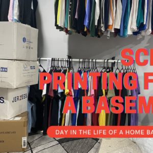 DAY IN THE LIFE SCREEN PRINTING FROM HOME! | SCREEN PRINT VLOG