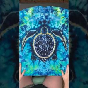 Deep Blue Sea Turtle Tie Dye T Shirt #Shorts