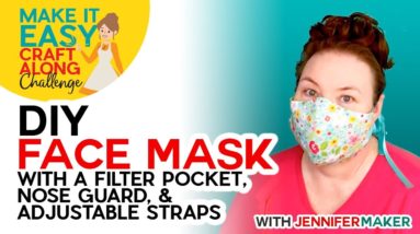 DIY Face Mask with Filter Pocket  - Make on a Cricut or By Hand!