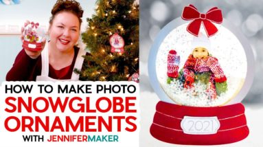 DIY Photo Snowglobe Ornament | Shake it to See it Snow!