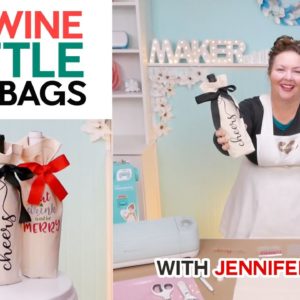 DIY Wine Gift Bags With Fun Vinyl Decals!