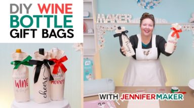 DIY Wine Gift Bags With Fun Vinyl Decals!