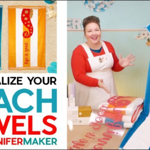 Personalize Your Beach Towels with Layered Iron On Vinyl on the Cricut Maker 3 & Explore 3