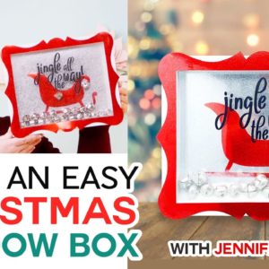 EASY Christmas Shadow Box with Jingle Bells!