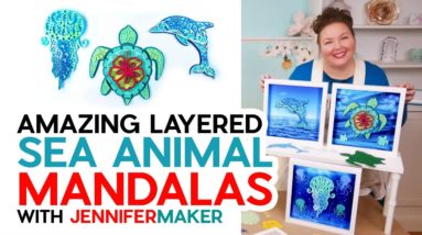 Easy DIY Coastal Home Decor | Framed Sea Animal Mandalas