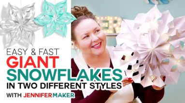 Easy Giant Paper Snowflakes Pattern + Start-to-Finish Tutorial