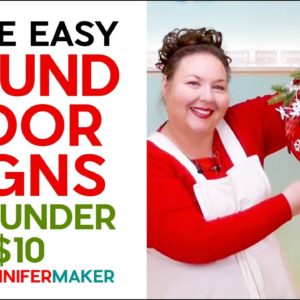 Easy Round Door Sign for Under $10 | Amazing Dollar Tree Charger Idea!