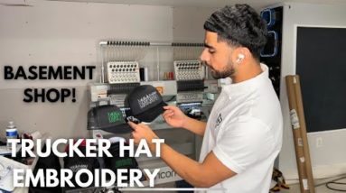 Embroidering Trucker Hats From Start To Finish!