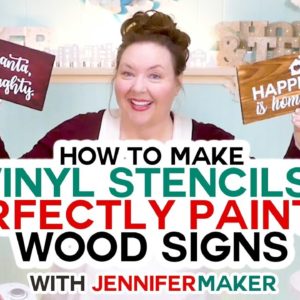 How to Perfectly Paint Wood Signs with Make Vinyl Stencils Made on Your Cricut