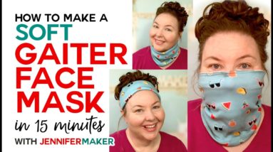 Gaiter Face Mask - Soft and Stretchy - Easy 15-Minute Pattern