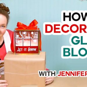 How to Decorate Glass Blocks with Lights and Vinyl (with your Cricut!)