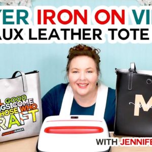 How to Layer Iron-On Vinyl on a Faux Leather Totebag