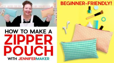 How to Make a Zipper Pouch for Beginners | Cut with a Cricut or by Hand!